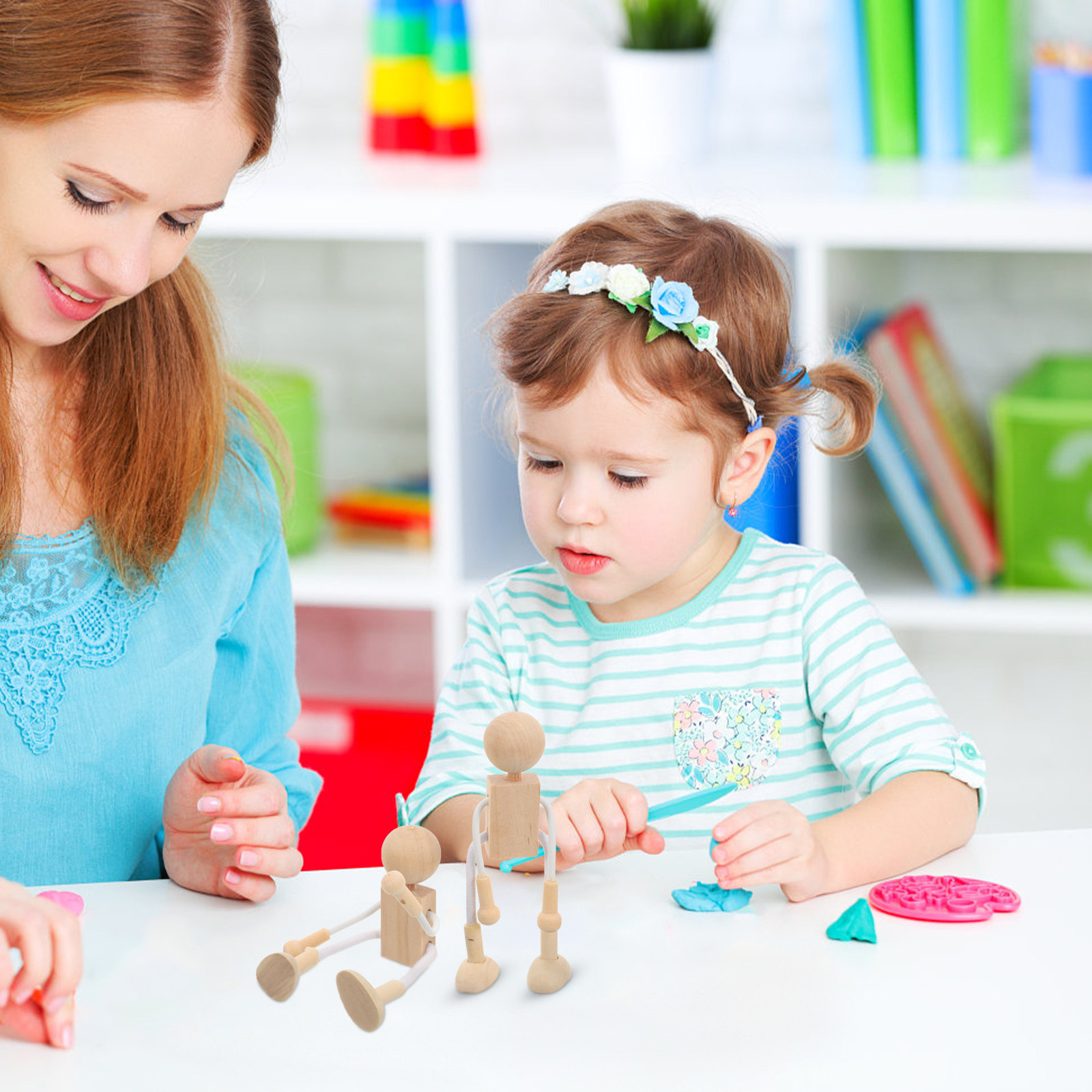 Art Craft Kit - Kit de 4 figurines en bois,
