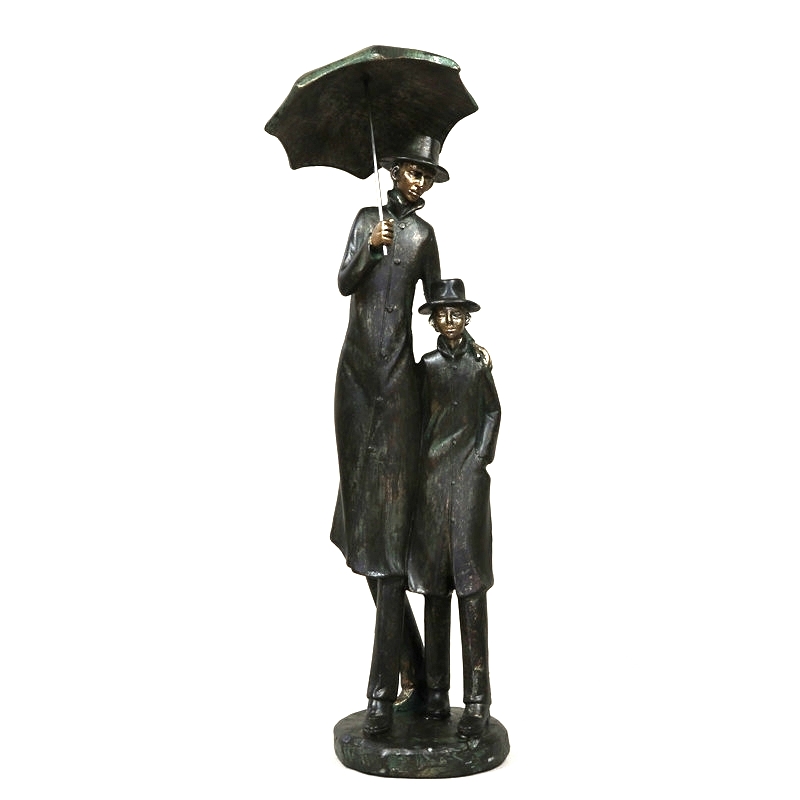 Art And Craft For Father'S Day - Statue vintage représentant un père et